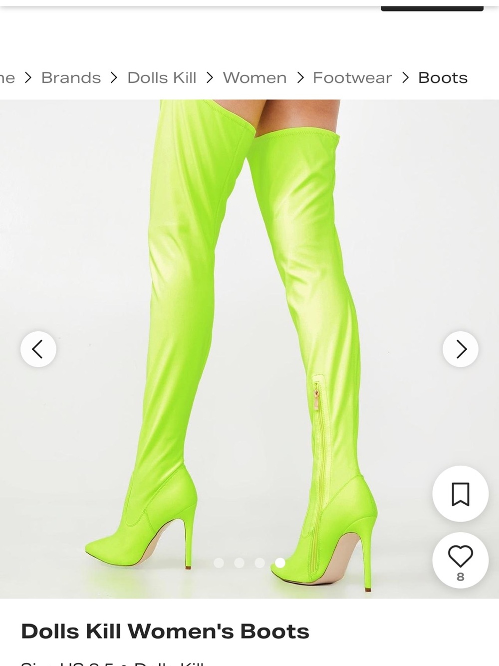 Neon Lime Over-the-Knee Stiletto Boots